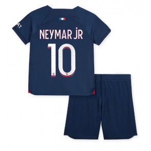 Paris Saint-Germain Neymar Jr #10 kläder Barn 2023-24 Hemmatröja Kortärmad (+ korta byxor)